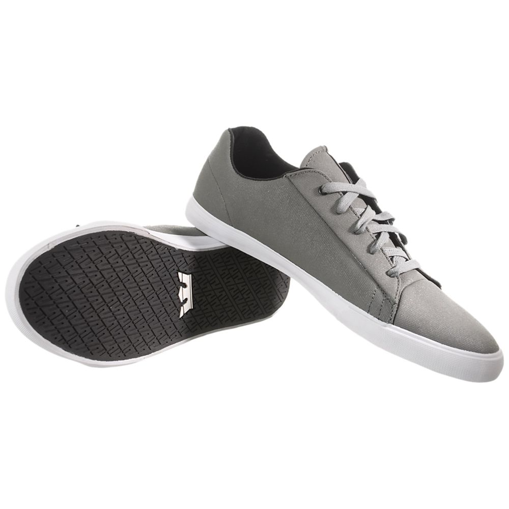 Baskets Supra Assault Grise Grey/Waxed Canvas Homme | XHA-78551468